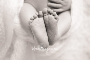 Baby photo by northern VA newborn photographer feet close up